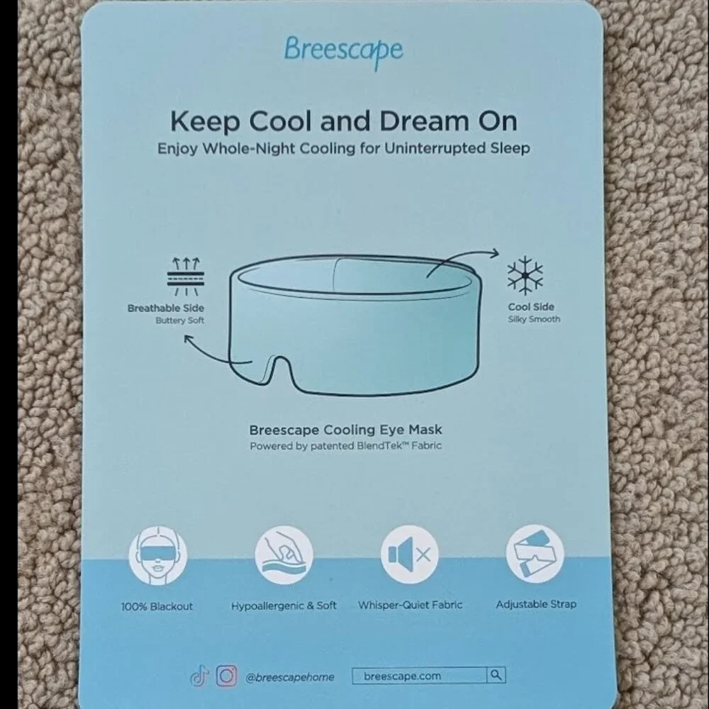 Breescape Cooling Eye Mask • New in Box • Cold Therapy